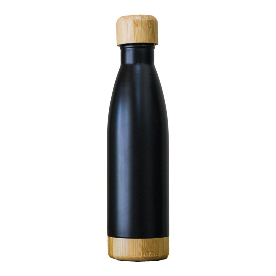 Solstix | 11456MIBK - Insulated Bottle with Bamboo Lid and Base