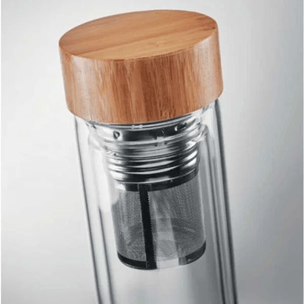 TMI-014 Glass and Bamboo Flask
