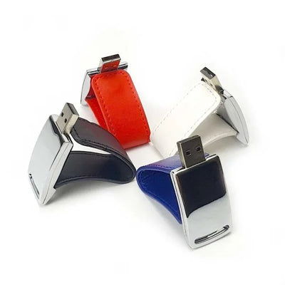 Stylish Leather & Steel USB Flash Drive – Premium Executive USB Storage