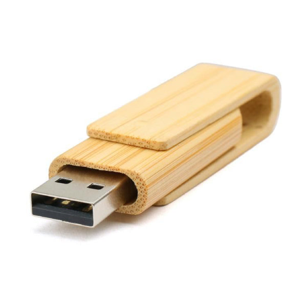 AMIF 095 Wooden Swivel USB Flash Drive – Bamboo Custom