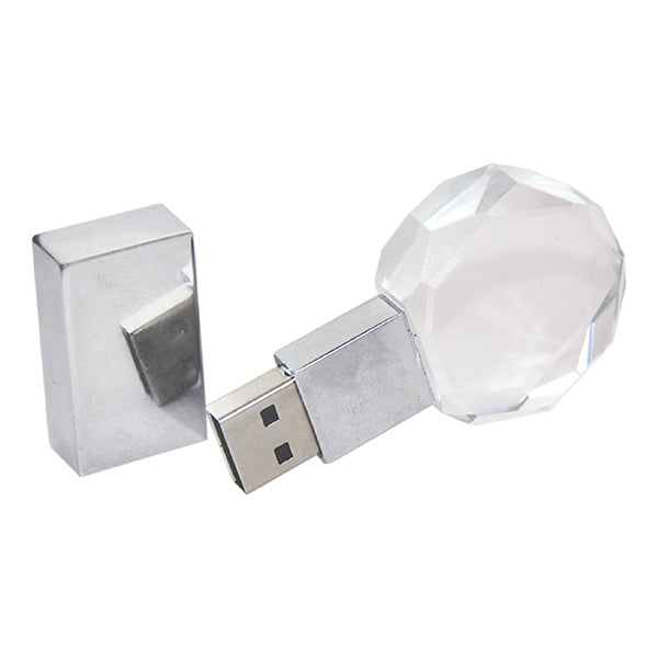 AMIF 015 Round Crystal Metal USB Flash Drive – Branding (4GB–64GB)