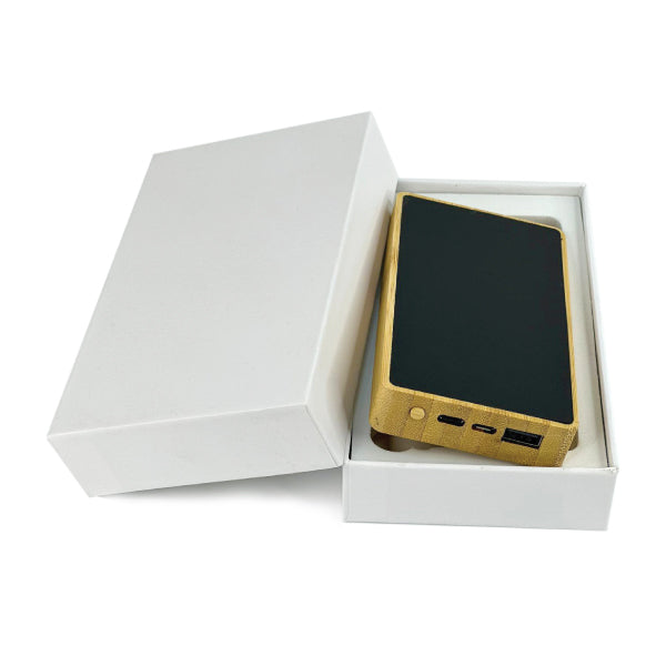 AMIK 123 - Light Up Logo Bamboo Wireless Power Bank
