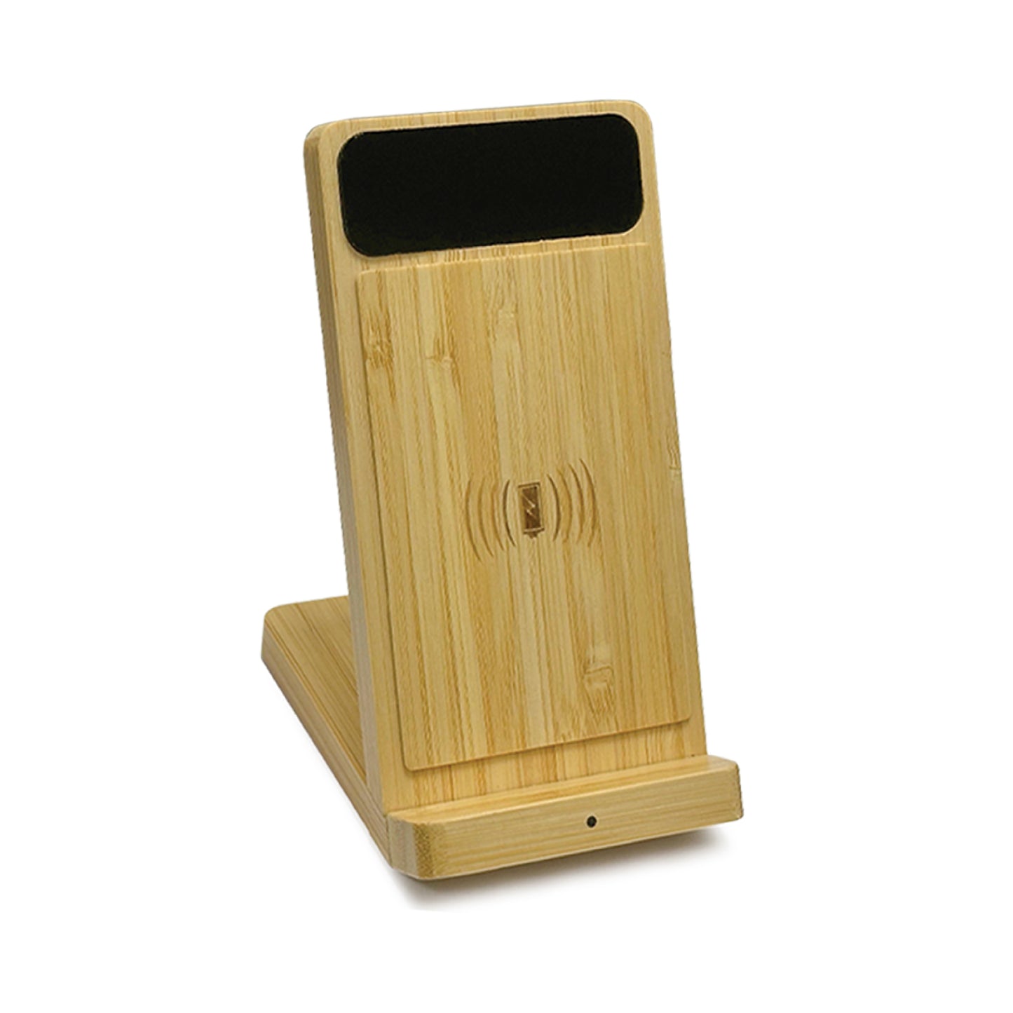 HMIW 13 - Bamboo Phone Holder Wireless Charger (Light-Up Logo)