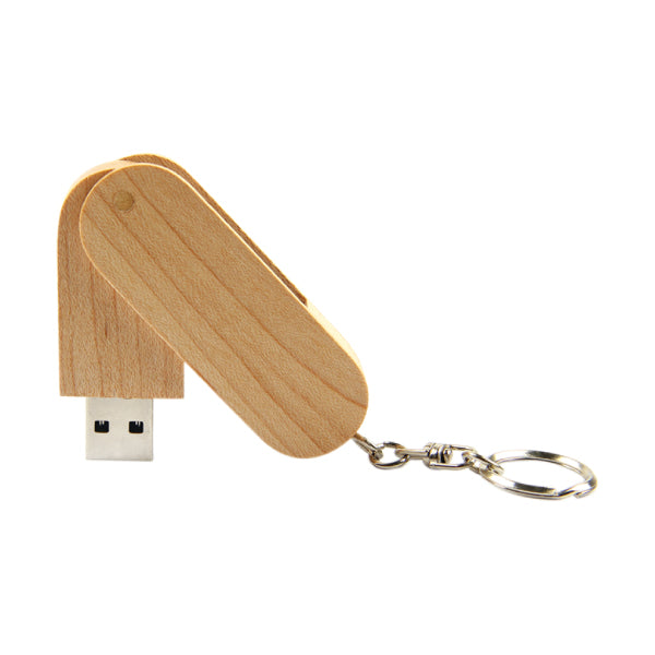 AMIF 032 Wooden Swivel USB Flash Drive – Custom Engraving