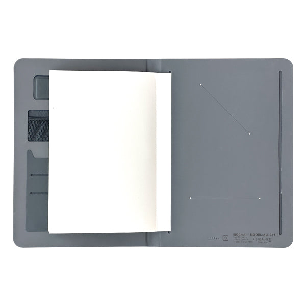 AMIO 31 - Executive Hi-Tech Portfolio Power Bank with Wireless Charging & Light-Up Logo