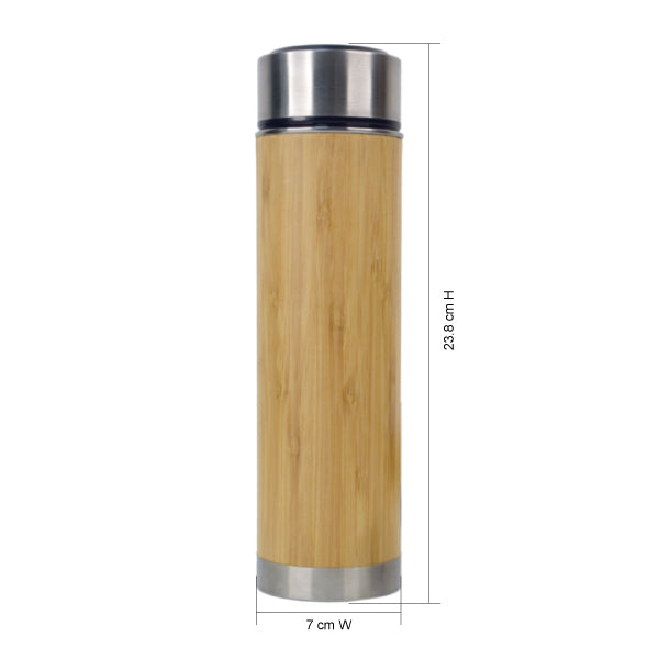 ATMI 21 Bamboo Temperature LED Display Bottle