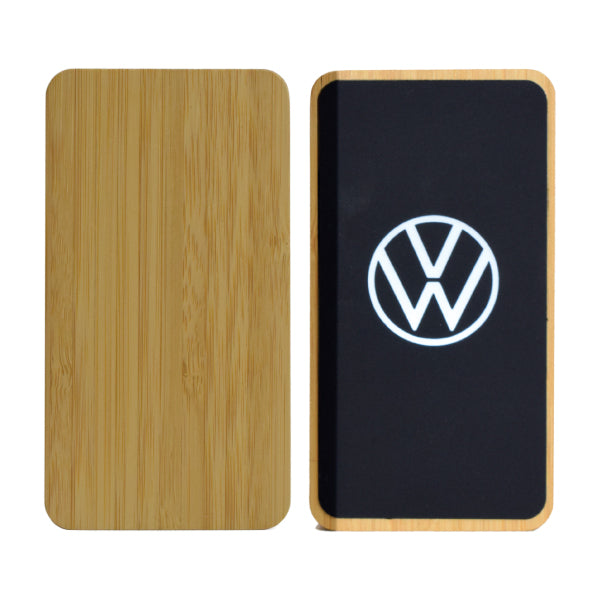 AMIK 122 - Bamboo Power Bank with Light-Up Logo