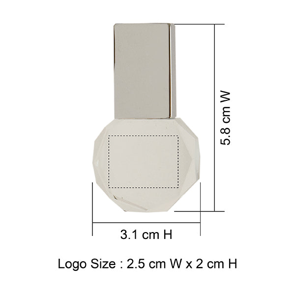 AMIF 015 Round Crystal Metal USB Flash Drive – Branding (4GB–64GB)