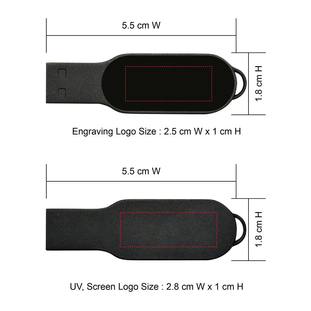 AMIF 097 Slim LED USB Flash Drive – Light-Up Logo