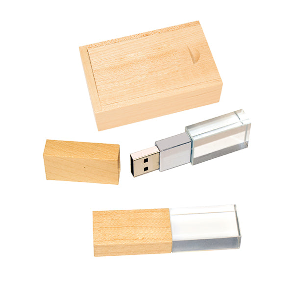 AMIF 102 Wooden Crystal USB Flash Drive