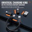 5-in-1 Multifunctional Fast Charging Data Cable Kit – Compact Travel Organizer with Type-C, Lightning & Micro USB