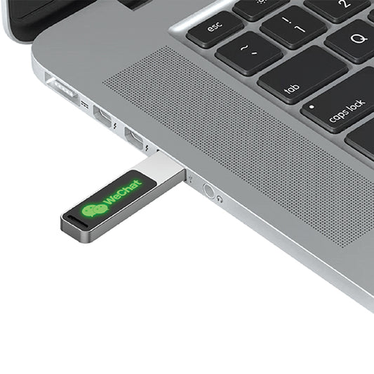 AMIF 091 Slim Metal LED USB Flash Drive – Light-Up Logo