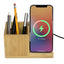 Eco-Friendly Bamboo Pen Holder with Wireless Charger