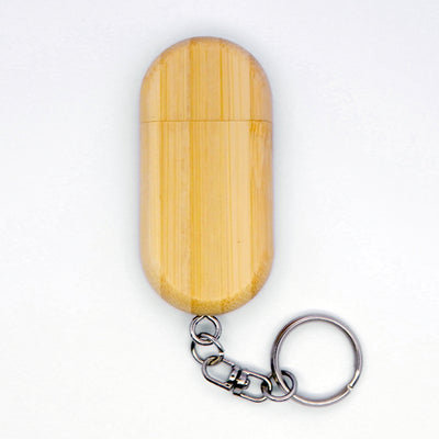 Eco-Friendly Bamboo USB Flash Drive with Magnetic Cap – Wooden Executive USB