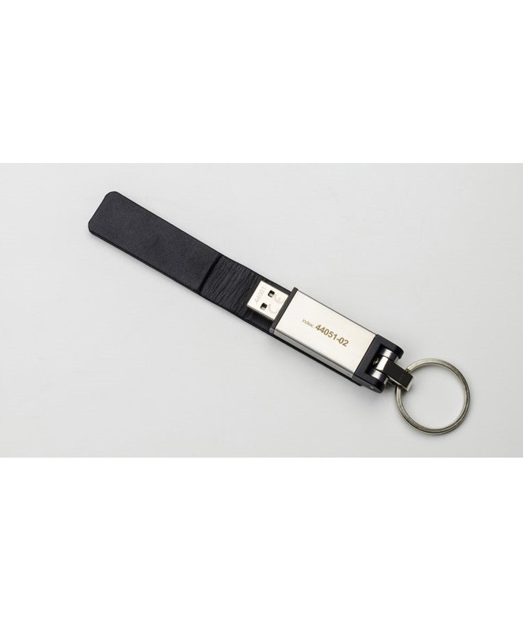 Premium Leather USB Keychain – Executive Metal & Leather Flash Drive