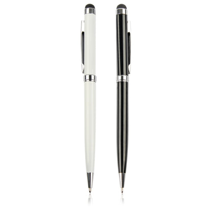 Slim Metal Stylus Pen with Custom Logo – Executive Corporate Gift Pen (Black & White)