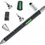 6-in-1 Engineer Metal Multi-Tool Pen with Scale, Stylus & Screwdrivers – (Black)