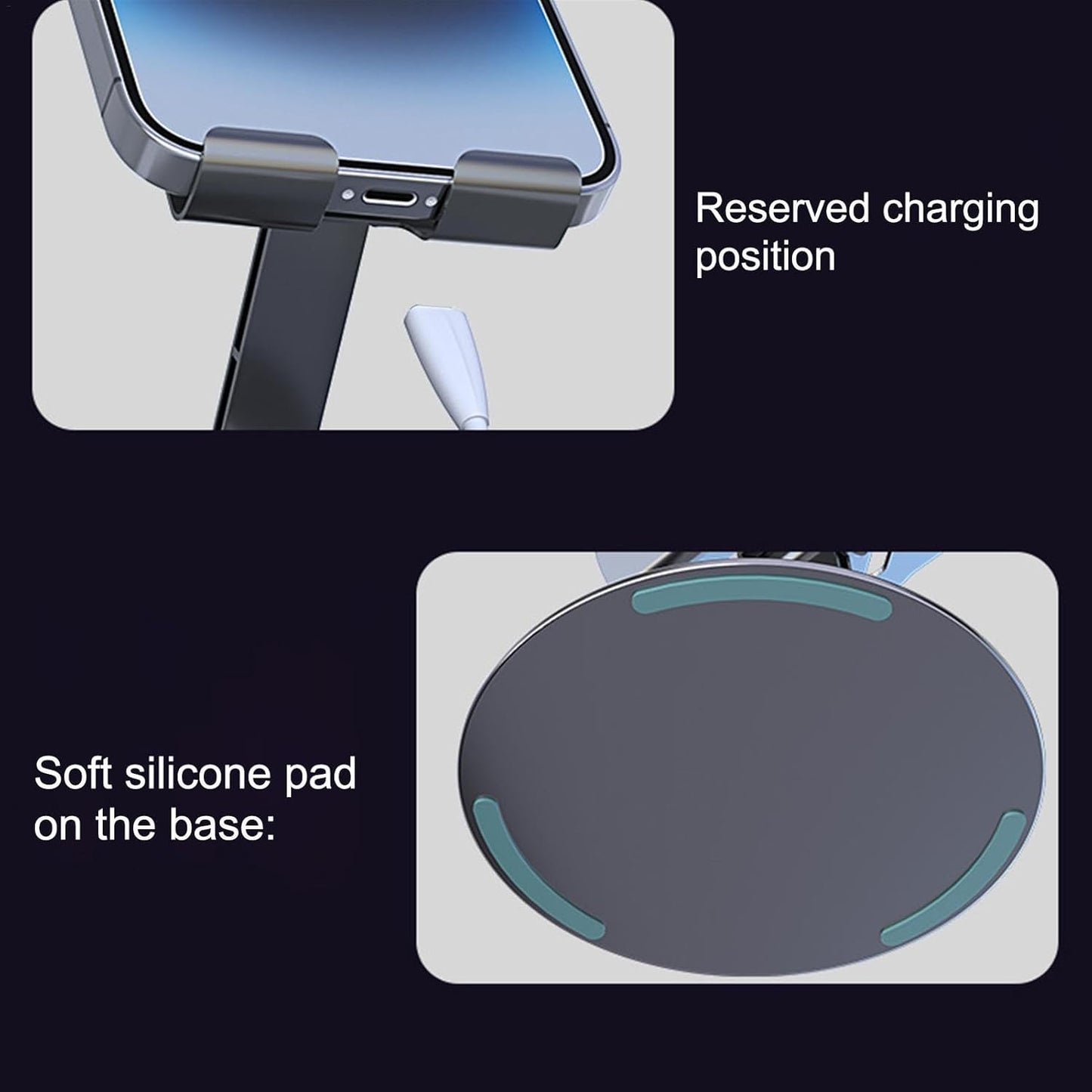 360° Rotating Aluminum Phone & Tablet Stand – Foldable Adjustable Holder for Mobile & Tablets (Premium Corporate Gift)