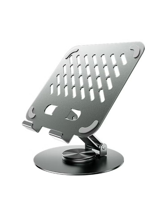Precision Alloy 360° Rotating iPad Holder – Adjustable Steel Stand for iPad (Premium Desk Accessory)