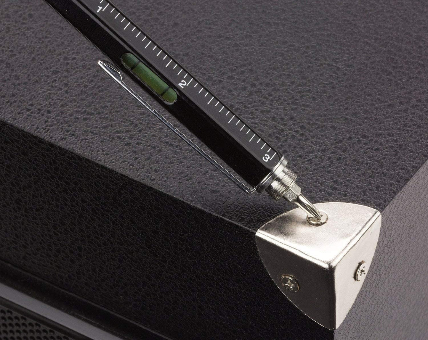 6-in-1 Engineer Metal Multi-Tool Pen with Scale, Stylus & Screwdrivers – (Black)