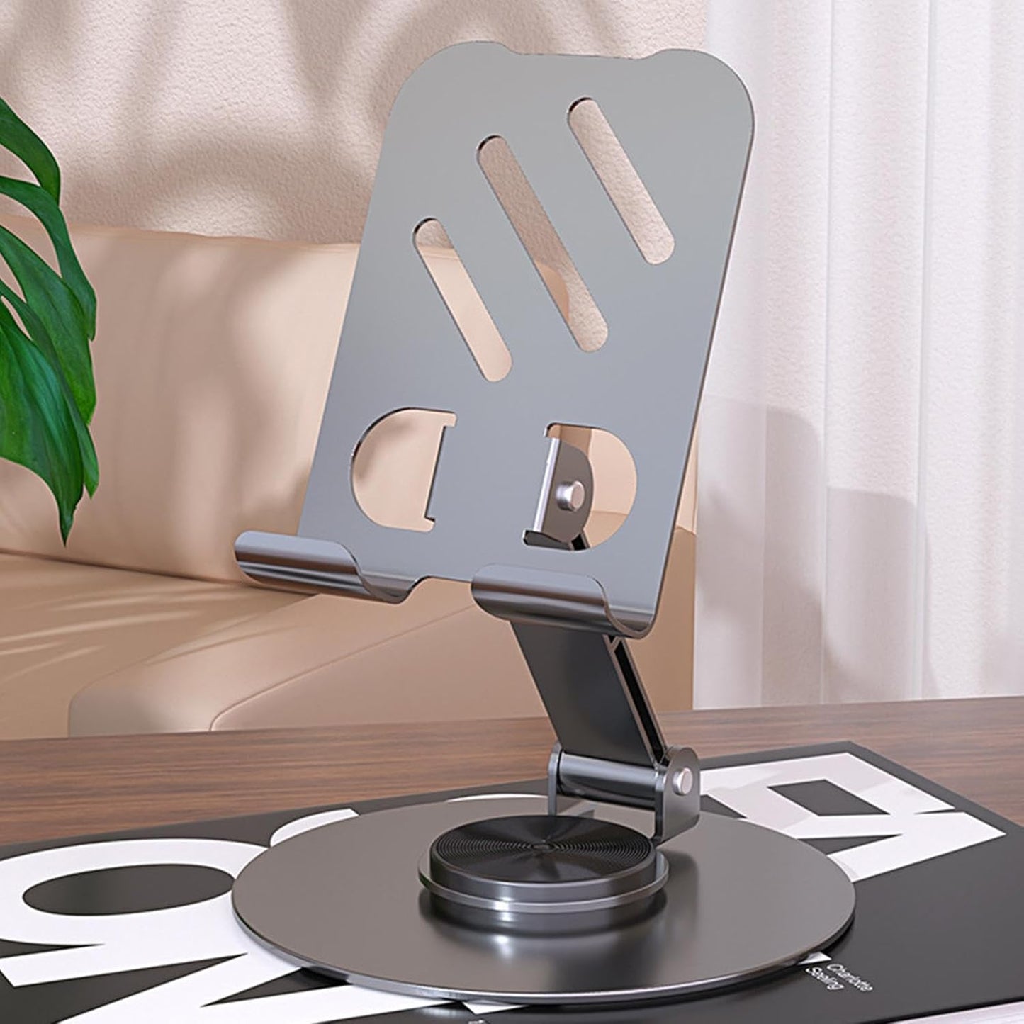 360° Rotating Aluminum Phone & Tablet Stand – Foldable Adjustable Holder for Mobile & Tablets (Premium Corporate Gift)