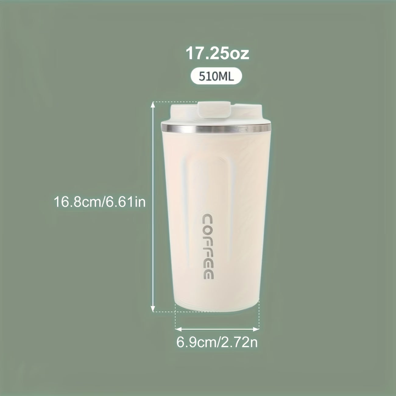 Smart Coffee Tumbler with Temperature Display – White | Premium Corporate Gift