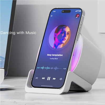 5-in-1 Wireless Charger Table Speaker with RGB Light & Phone Holder – Premium Tech Corporate Gift