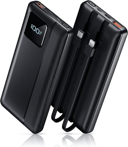AMI10 Fast Charger Power Bank 10000mAh | Built-in Cables