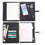 Executive Hi-Tech Organizer with Wireless Charger & Light-up Logo - Black