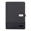 Executive Hi-Tech Organizer with Wireless Charger & Illuminated Logo- Black