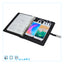 Executive Hi-Tech Organizer with Wireless Charger & Illuminated Logo- Black