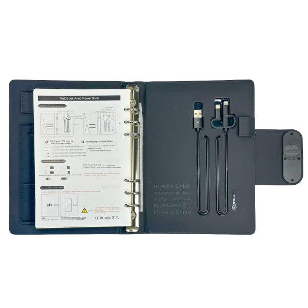 Hi-Tech Organizer with Magnetic Light-up Closure - Black.