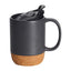 Ceramic Mug with Cork Bottom & Lid (385 ml) – Black