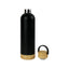 Double Wall Stainless Steel Bottle with Bamboo Cap & Handle – 750ml