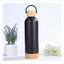 Double Wall Stainless Steel Bottle with Bamboo Cap & Handle – 750ml