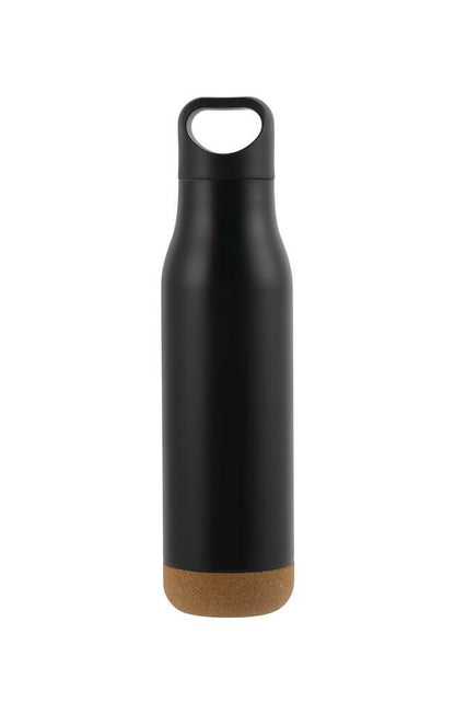 CREMIL - Giftology Insulated Water Bottle with Cork Base (Black)