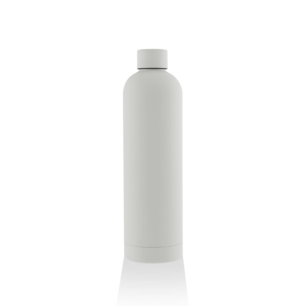 Rubber Coated Stainless Steel Bottle (without hook) – White | 500ml