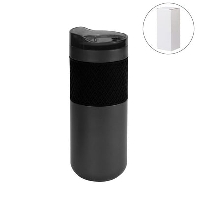 Premium Stainless Steel Tumbler with Rubber Grip – Corporate Drinkware Gift