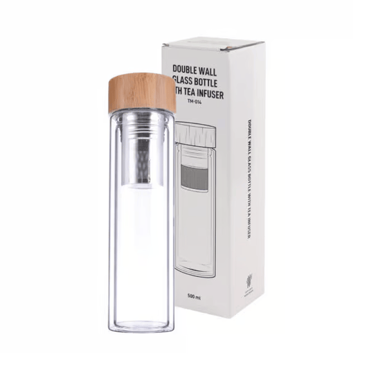 TMI-014 Glass and Bamboo Flask