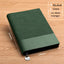 Premium PU Soft Cover Notebook with Metal Bookmark - Olive Green
