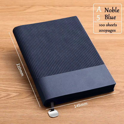 Premium PU Soft Cover Notebook with Metal Bookmark - Olive Green