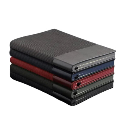 Premium PU Soft Cover Notebook with Metal Bookmark - Olive Green