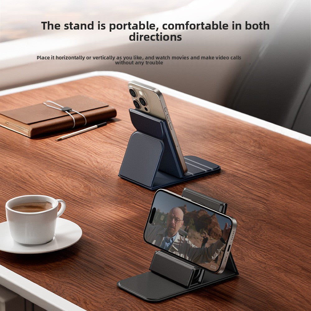 PU Leather Mousepad with Detachable Wireless Charger – 15W Fast Charging Corporate Desk Gift (Black)