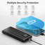 10,000mAh Power Bank with LED Display & Built-in Cables – Fast Charging Portable Charger (Black)
