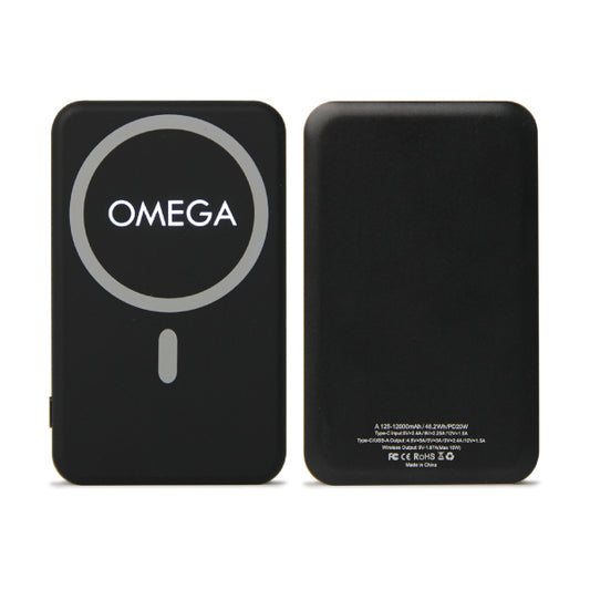 12,000mAh Magnetic Wireless Power Bank – MagSafe Fast Charging for Mobile & Earbuds (15W)
