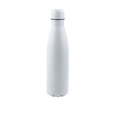 Premium Puff Bottle – Matte White Stainless Steel (500 ml)