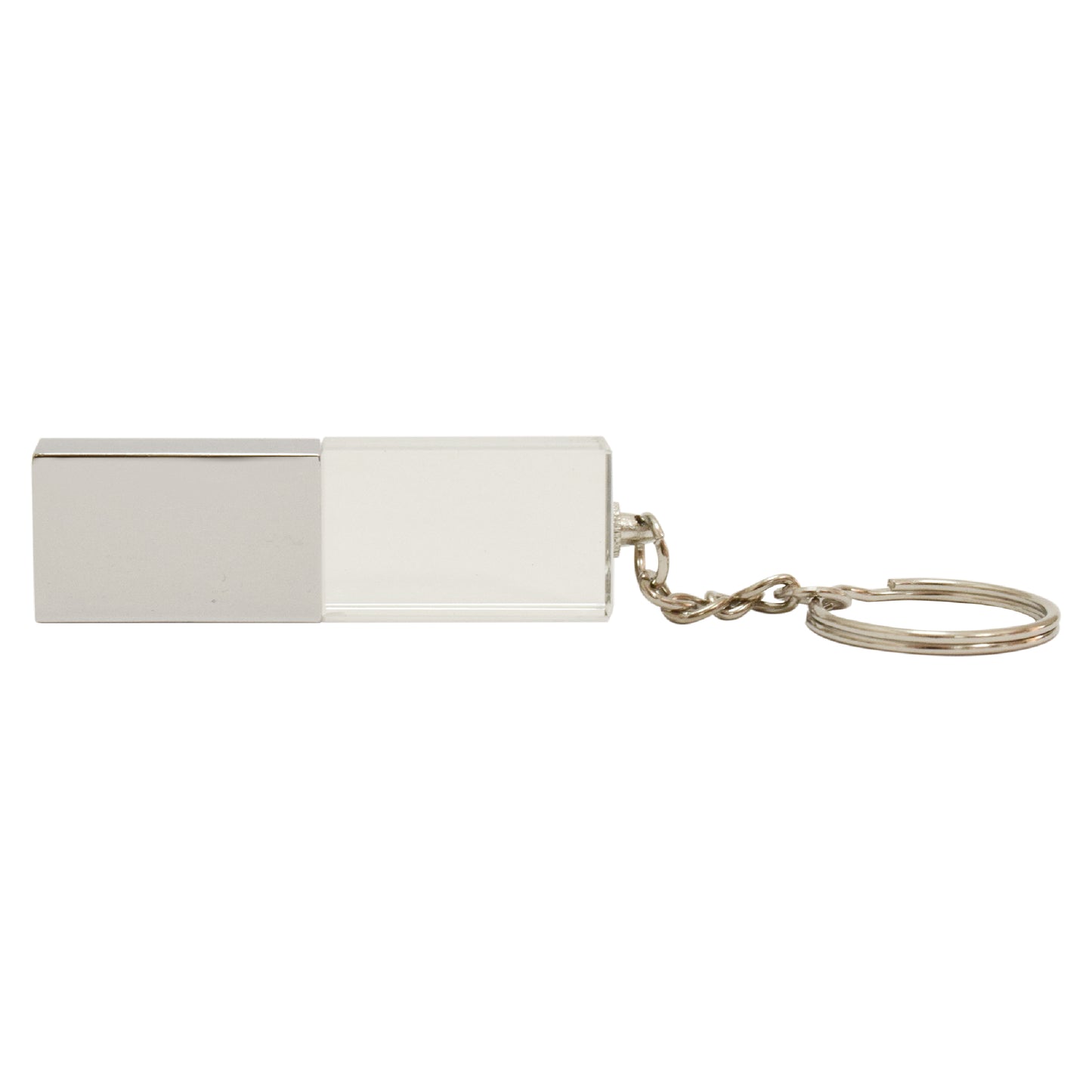 Crystal USB Flash Drive with Steel Cap – Premium Square Crystal Metal USB