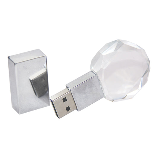 AMIF 015 Round Crystal Metal USB Flash Drive – Branding (4GB–64GB)