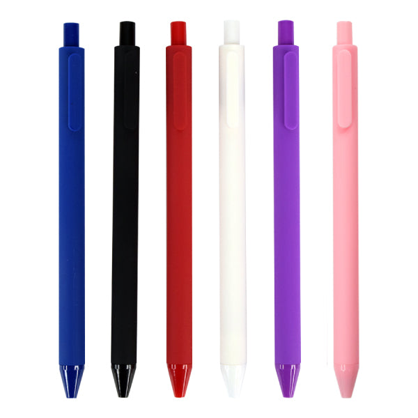 Rubberized Plastic Ball Pen with Custom Logo – Promotional Corporate Giveaway Pen (White, Pink, Navy Blue, Purple, Red, Royal Blue, Black)