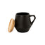 Eco-Friendly Ceramic Mug with Bamboo Lid – Black